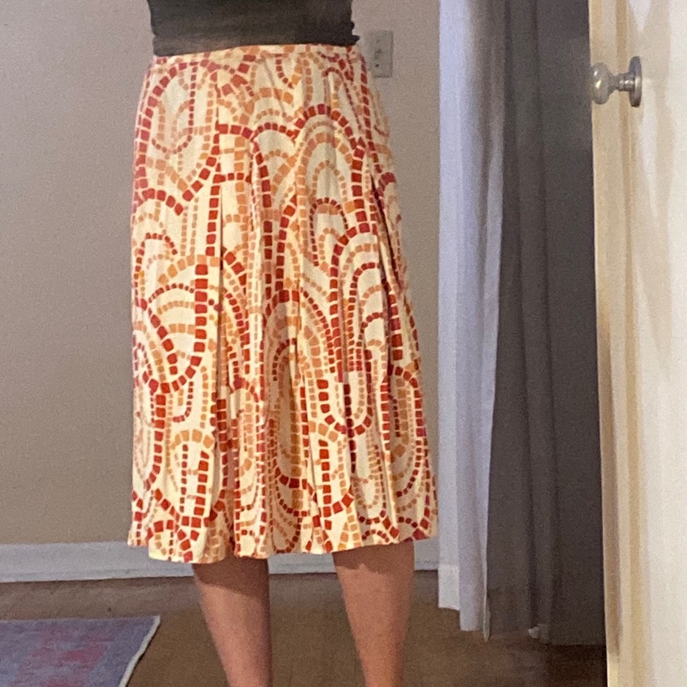 Kasper pleated skirt